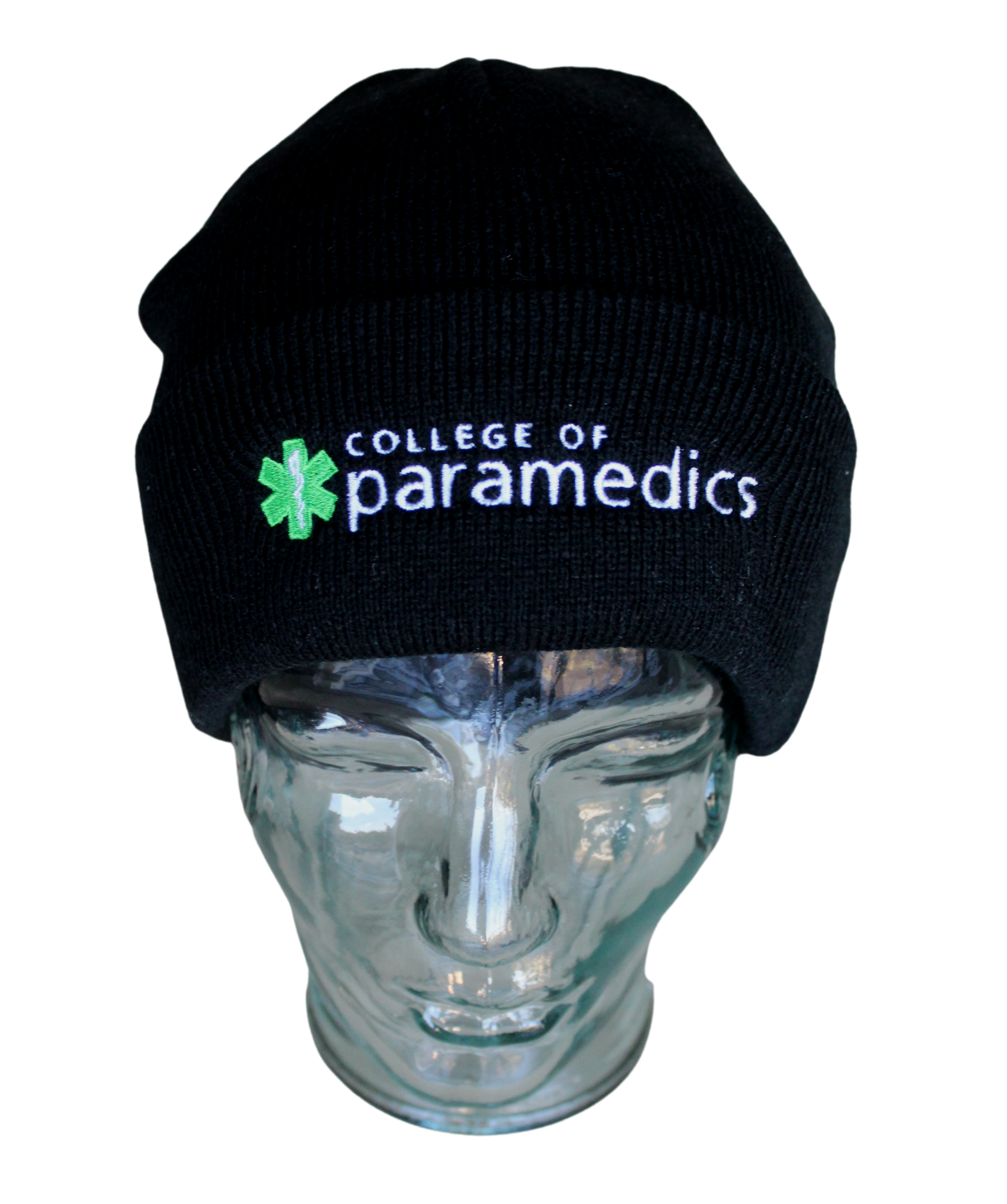 College of Paramedics Beanie Hat - Knitted Turn-up Black